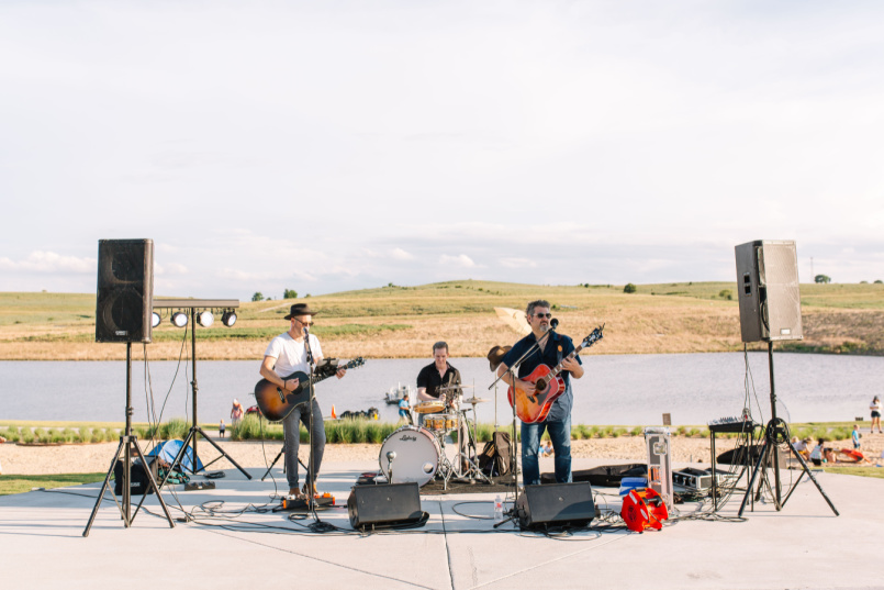 Jon Christopher Davis playing classic rock hits at the Star Spangled Celebration.