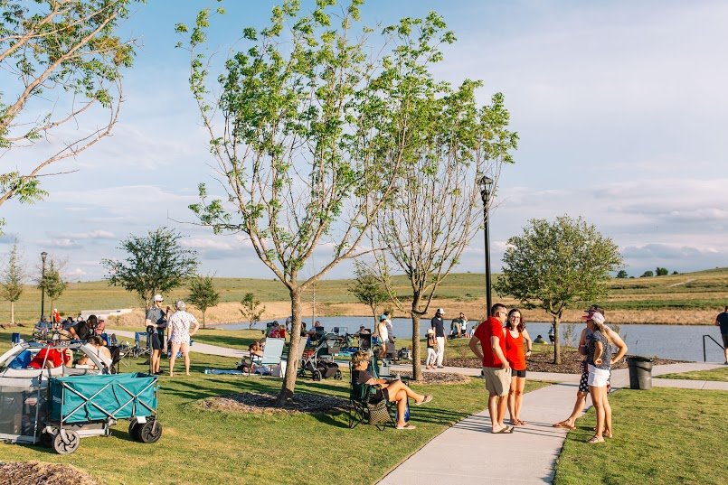 Residents enjoying their time at the Star Spangled Celebration.