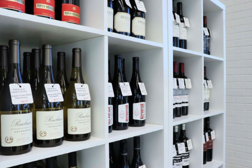 Several wine varietals at the Village Market