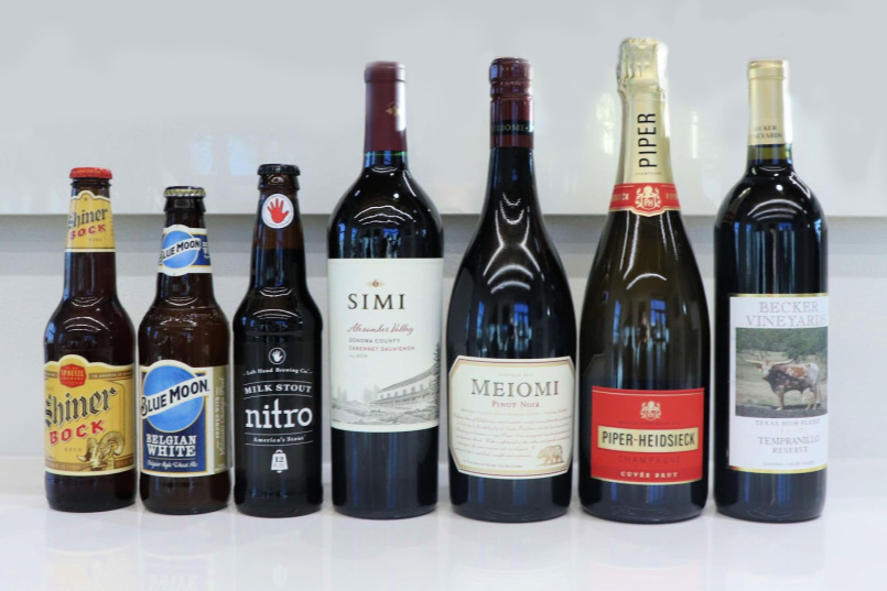 Assortment of beer and wine available at the Village Market