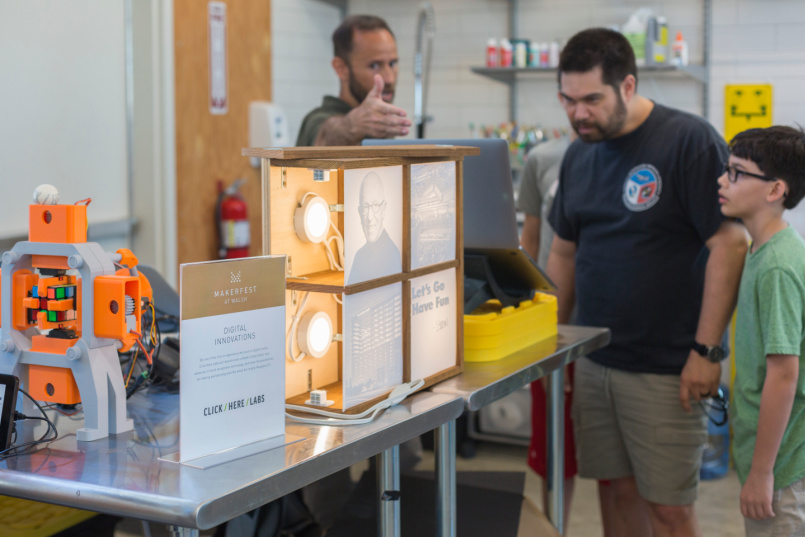 A demo during Makerfest