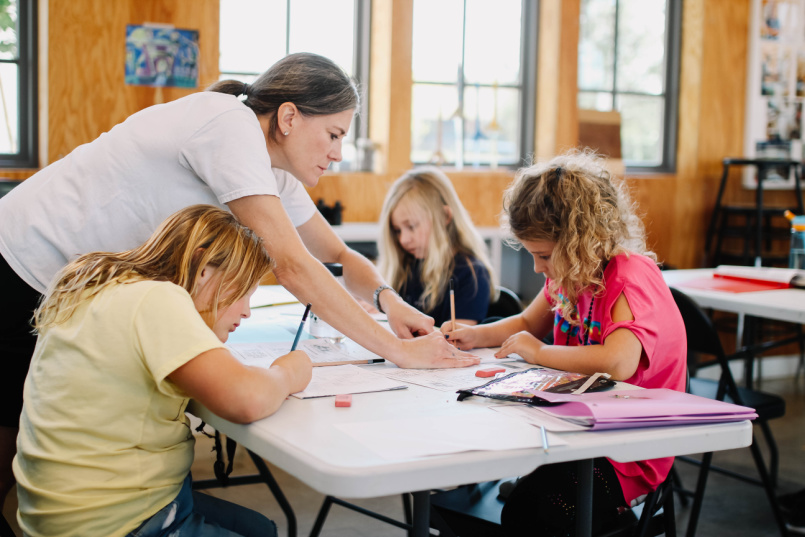Art class at the Makerspace