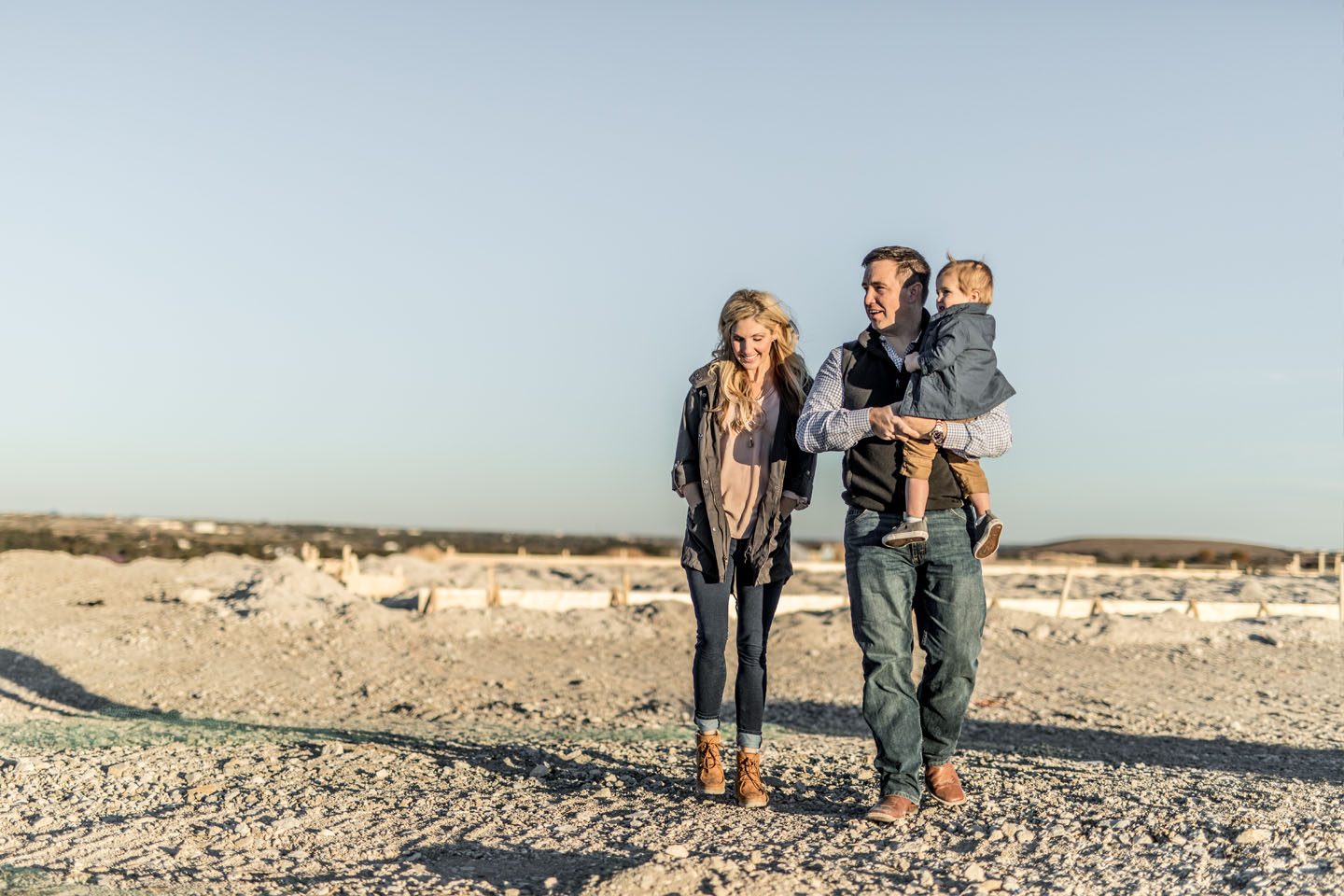 The Mordecai family visits their homesite at Walsh