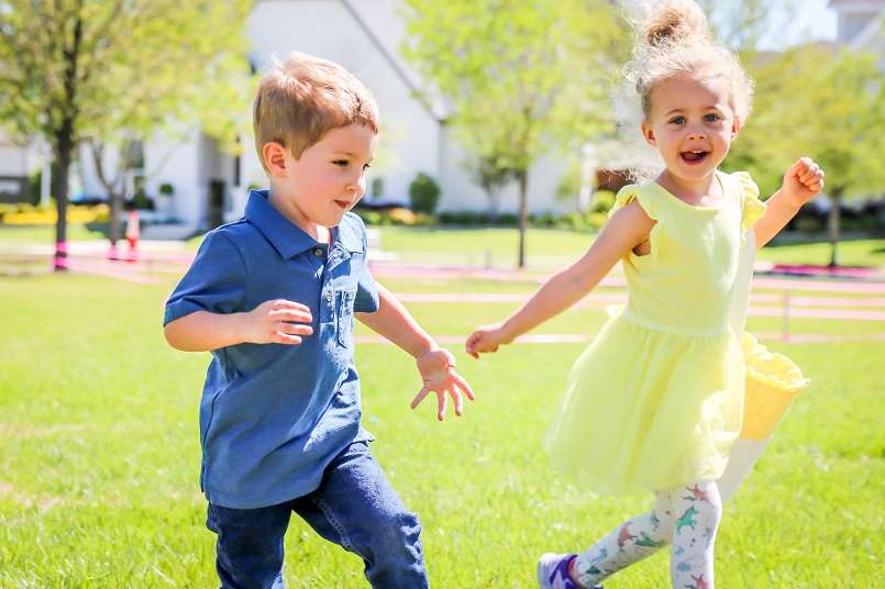 Children running