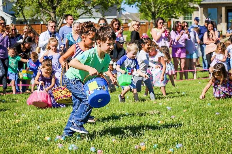 Start of the Easter egg hunt