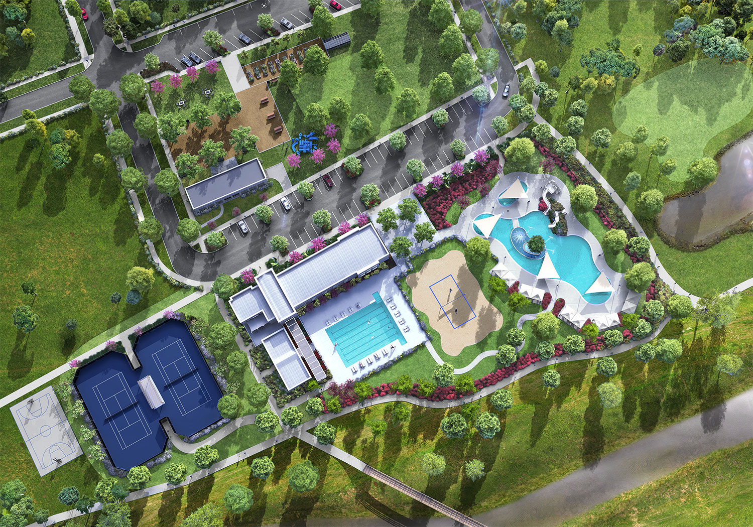 Walsh Village Amenities Aerial